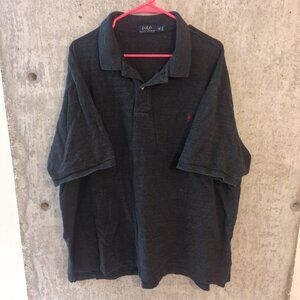 Polo Ralph Lauren Mens 3XB 3XL Big Dark Heather Gray Polo Shirt Golf Office